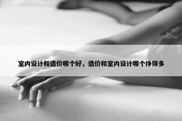 室内设计和造价哪个好，造价和室内设计哪个挣得多