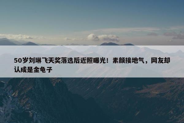 50岁刘琳飞天奖落选后近照曝光！素颜接地气，网友却认成是金龟子