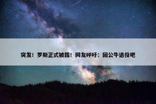 突发！罗斯正式被裁！网友呼吁：回公牛退役吧