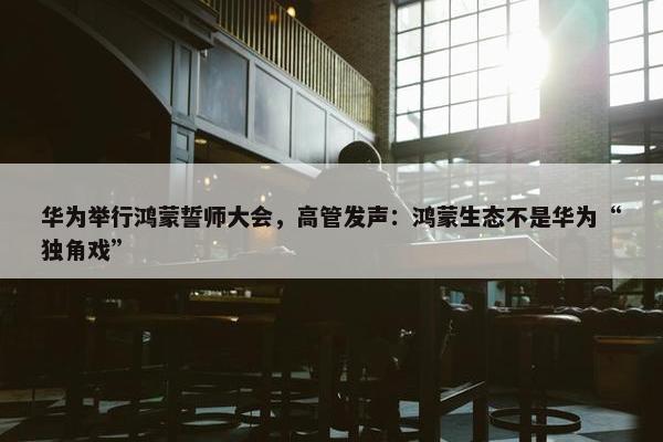 华为举行鸿蒙誓师大会，高管发声：鸿蒙生态不是华为“独角戏”