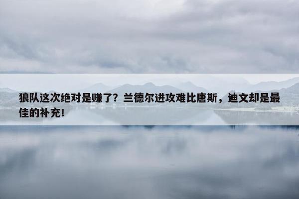 狼队这次绝对是赚了？兰德尔进攻难比唐斯，迪文却是最佳的补充！