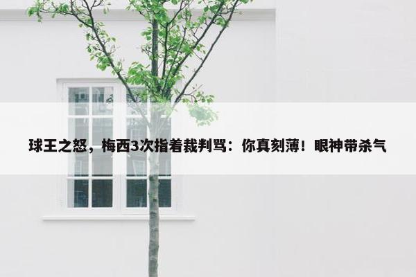 球王之怒，梅西3次指着裁判骂：你真刻薄！眼神带杀气