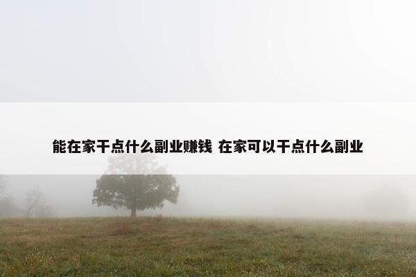 能在家干点什么副业赚钱 在家可以干点什么副业