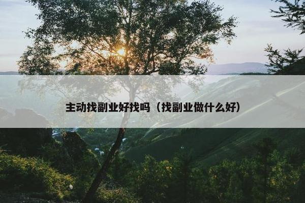 主动找副业好找吗（找副业做什么好）