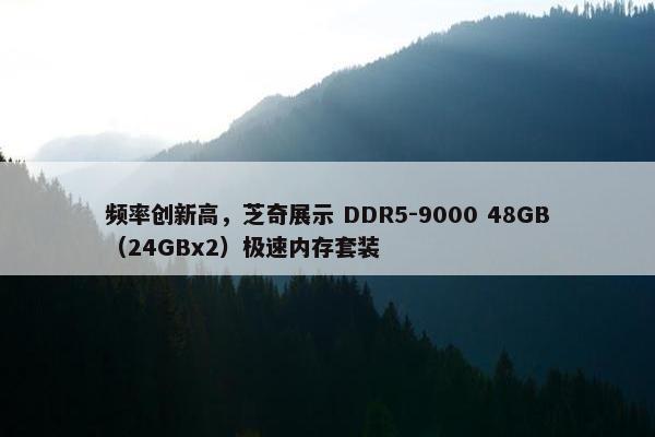 频率创新高，芝奇展示 DDR5-9000 48GB（24GBx2）极速内存套装