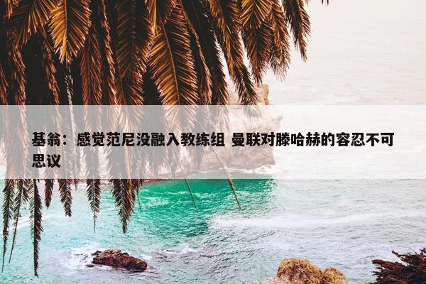 基翁：感觉范尼没融入教练组 曼联对滕哈赫的容忍不可思议