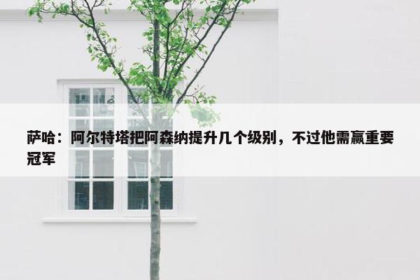 萨哈：阿尔特塔把阿森纳提升几个级别，不过他需赢重要冠军