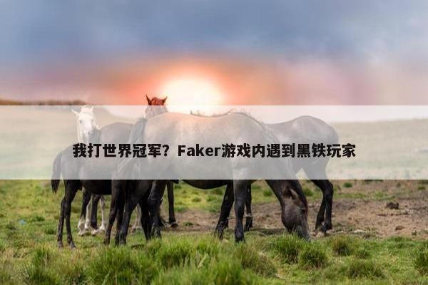 我打世界冠军？Faker游戏内遇到黑铁玩家