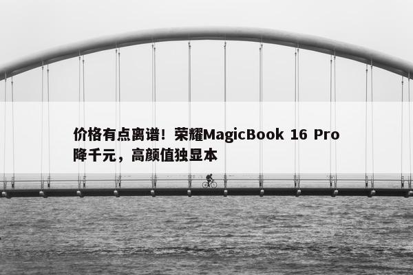 价格有点离谱！荣耀MagicBook 16 Pro降千元，高颜值独显本