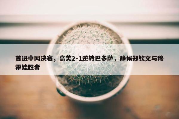 首进中网决赛，高芙2-1逆转巴多萨，静候郑钦文与穆霍娃胜者