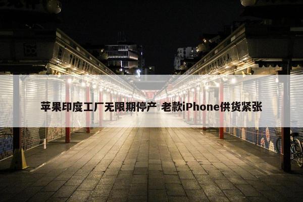 苹果印度工厂无限期停产 老款iPhone供货紧张