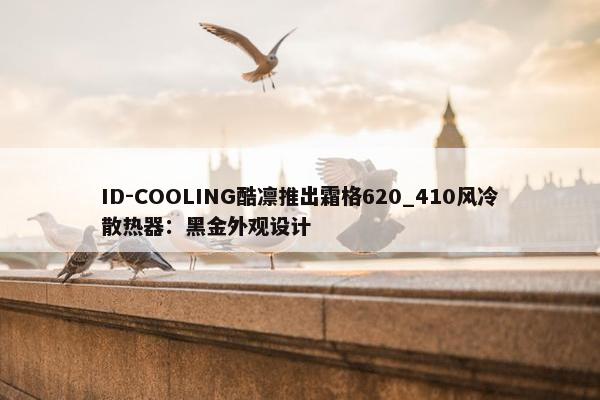 ID-COOLING酷凛推出霜格620_410风冷散热器：黑金外观设计