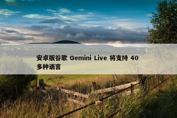 安卓版谷歌 Gemini Live 将支持 40 多种语言