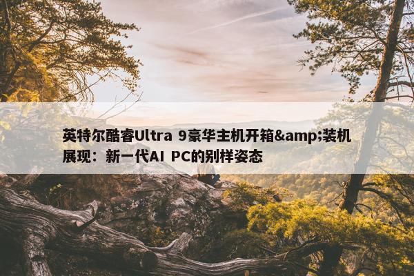 英特尔酷睿Ultra 9豪华主机开箱&装机展现：新一代AI PC的别样姿态