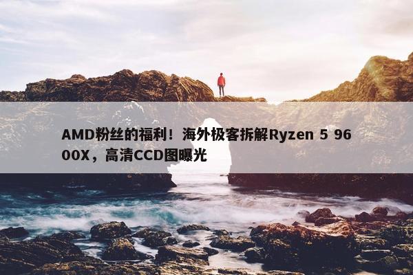 AMD粉丝的福利！海外极客拆解Ryzen 5 9600X，高清CCD图曝光