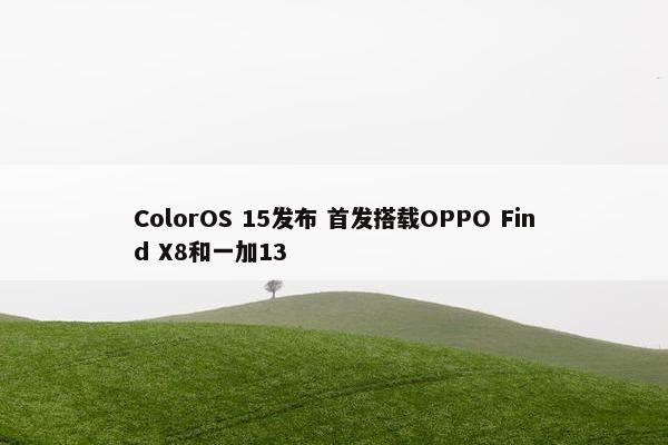 ColorOS 15发布 首发搭载OPPO Find X8和一加13