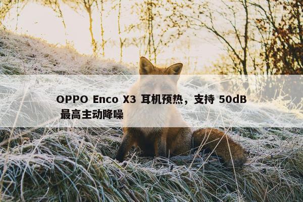 OPPO Enco X3 耳机预热，支持 50dB 最高主动降噪