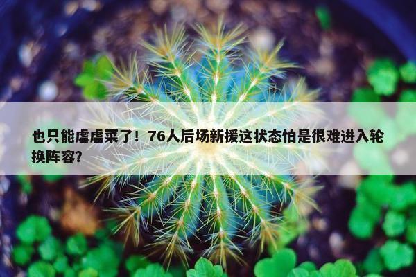 也只能虐虐菜了！76人后场新援这状态怕是很难进入轮换阵容？