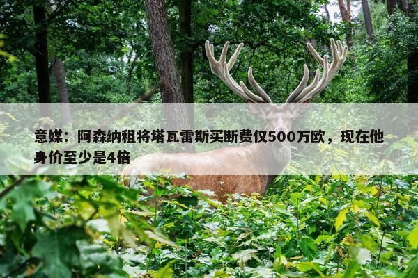 意媒：阿森纳租将塔瓦雷斯买断费仅500万欧，现在他身价至少是4倍