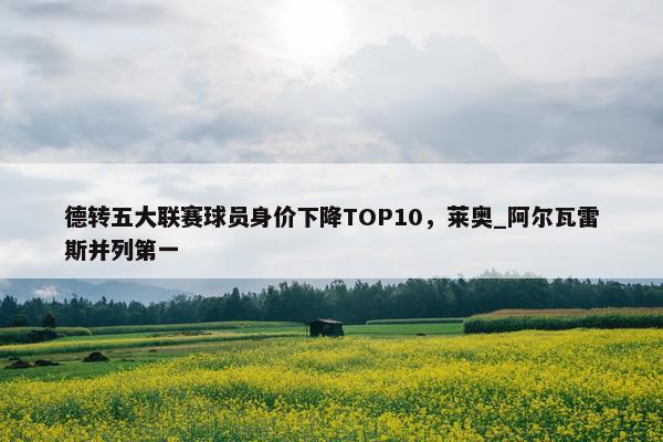 德转五大联赛球员身价下降TOP10，莱奥_阿尔瓦雷斯并列第一