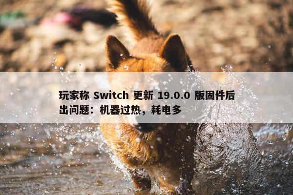 玩家称 Switch 更新 19.0.0 版固件后出问题：机器过热，耗电多