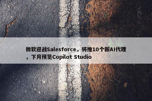 微软迎战Salesforce，将推10个新AI代理，下月预览Copilot Studio