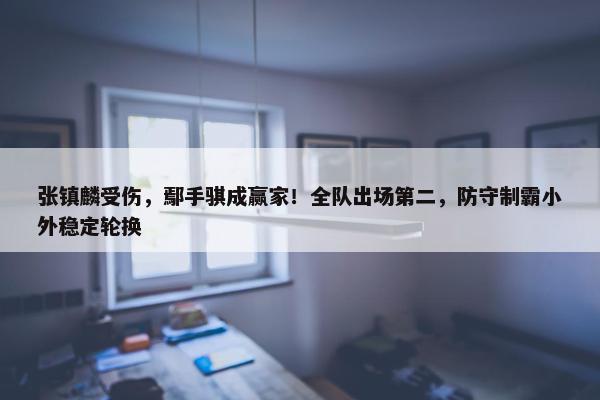 张镇麟受伤，鄢手骐成赢家！全队出场第二，防守制霸小外稳定轮换