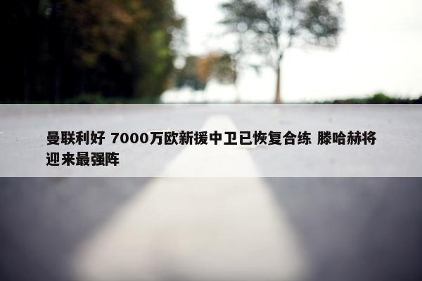 曼联利好 7000万欧新援中卫已恢复合练 滕哈赫将迎来最强阵