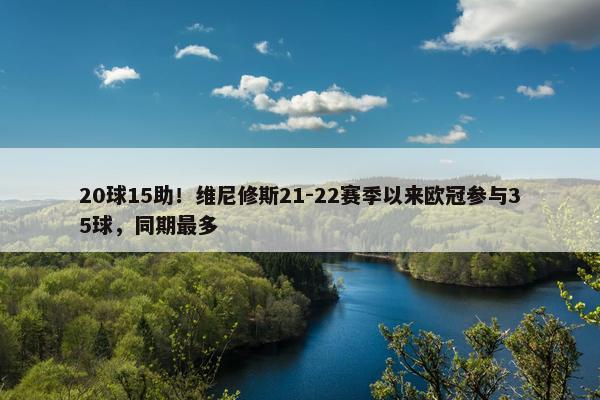 20球15助！维尼修斯21-22赛季以来欧冠参与35球，同期最多