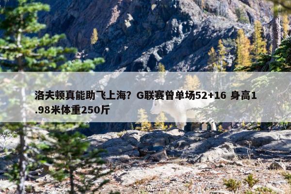 洛夫顿真能助飞上海？G联赛曾单场52+16 身高1.98米体重250斤