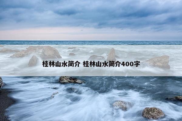 桂林山水简介 桂林山水简介400字