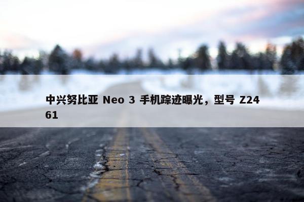 中兴努比亚 Neo 3 手机踪迹曝光，型号 Z2461