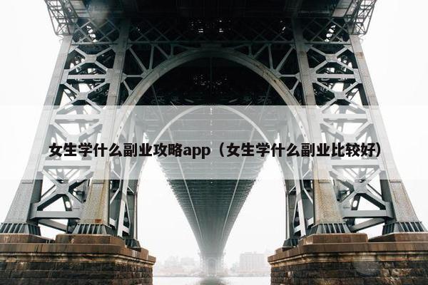 女生学什么副业攻略app（女生学什么副业比较好）