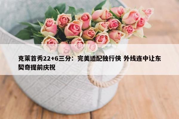 克莱首秀22+6三分：完美适配独行侠 外线连中让东契奇提前庆祝