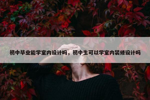 初中毕业能学室内设计吗，初中生可以学室内装修设计吗