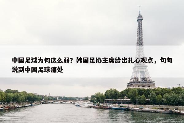 中国足球为何这么弱？韩国足协主席给出扎心观点，句句说到中国足球痛处