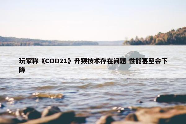 玩家称《COD21》升频技术存在问题 性能甚至会下降