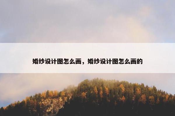 婚纱设计图怎么画，婚纱设计图怎么画的