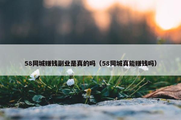 58同城赚钱副业是真的吗（58同城真能赚钱吗）