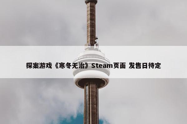 探案游戏《寒冬无治》Steam页面 发售日待定