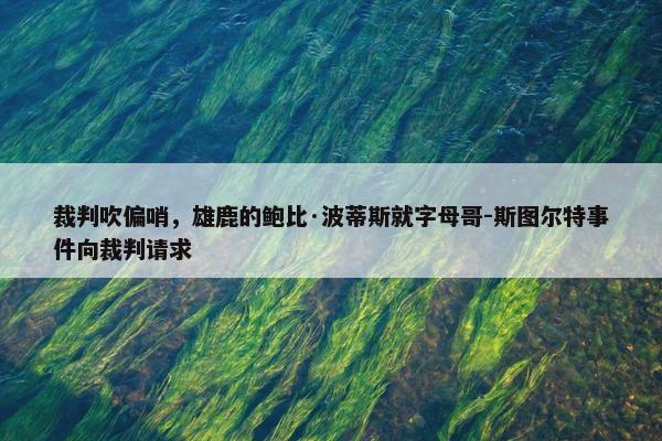 裁判吹偏哨，雄鹿的鲍比·波蒂斯就字母哥-斯图尔特事件向裁判请求