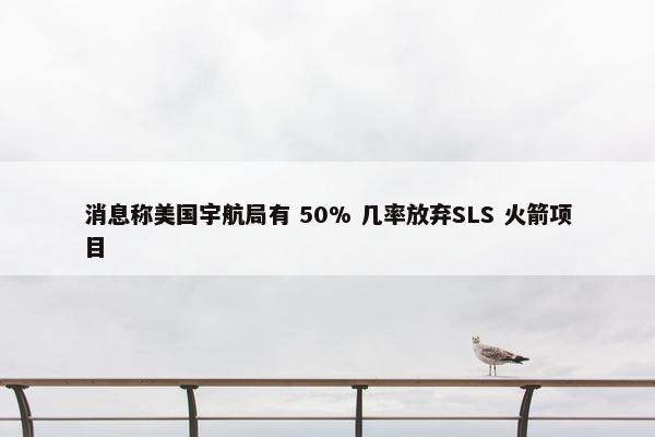 消息称美国宇航局有 50% 几率放弃SLS 火箭项目