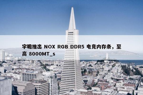 宇瞻推出 NOX RGB DDR5 电竞内存条，至高 8000MT_s