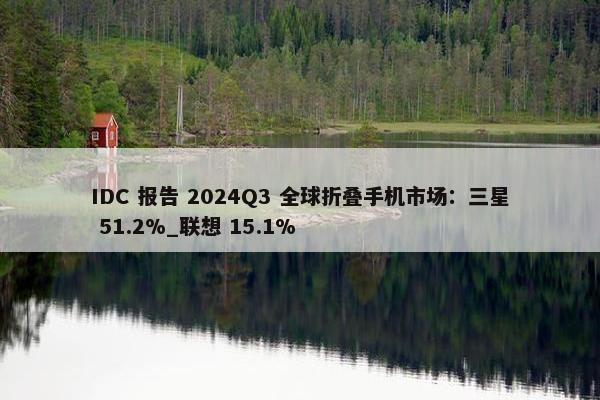 IDC 报告 2024Q3 全球折叠手机市场：三星 51.2%_联想 15.1%