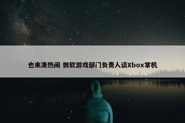 也来凑热闹 微软游戏部门负责人谈Xbox掌机