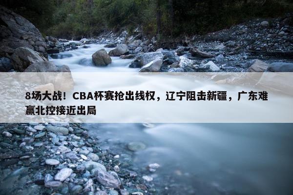 8场大战！CBA杯赛抢出线权，辽宁阻击新疆，广东难赢北控接近出局