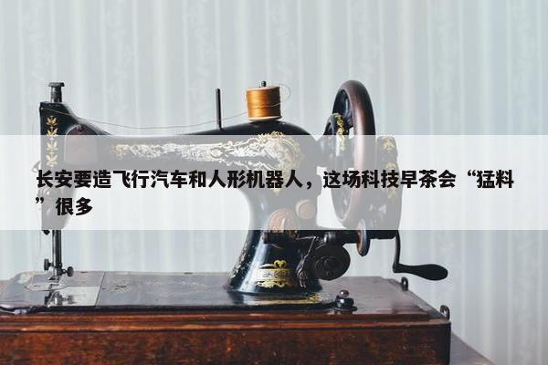 长安要造飞行汽车和人形机器人，这场科技早茶会“猛料”很多