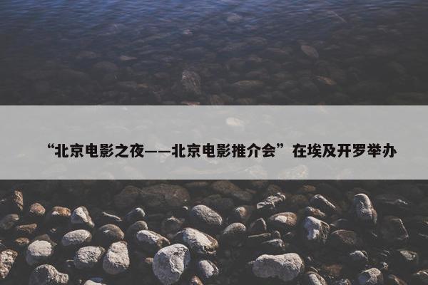 “北京电影之夜——北京电影推介会”在埃及开罗举办