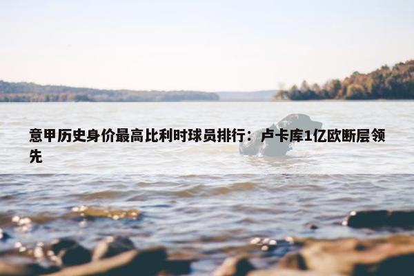 意甲历史身价最高比利时球员排行：卢卡库1亿欧断层领先