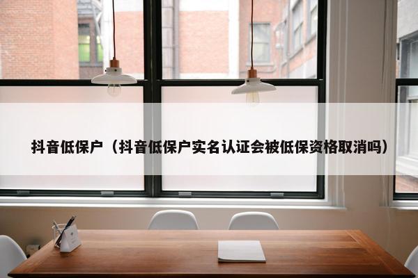 抖音低保户（抖音低保户实名认证会被低保资格取消吗）